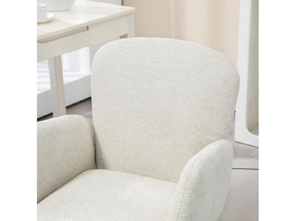 Vente Unique Chaise De Bureau Design Ergonomique Réglable Pivotante Piètement Chromé Aspect Lin écru