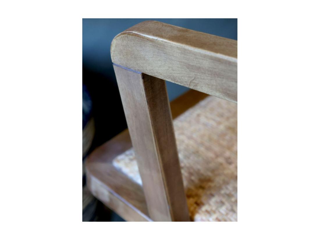 Vente Unique Chaise De Bureau En Bois De Bouleau Et Rotin 60 X 60 X 80 Cm