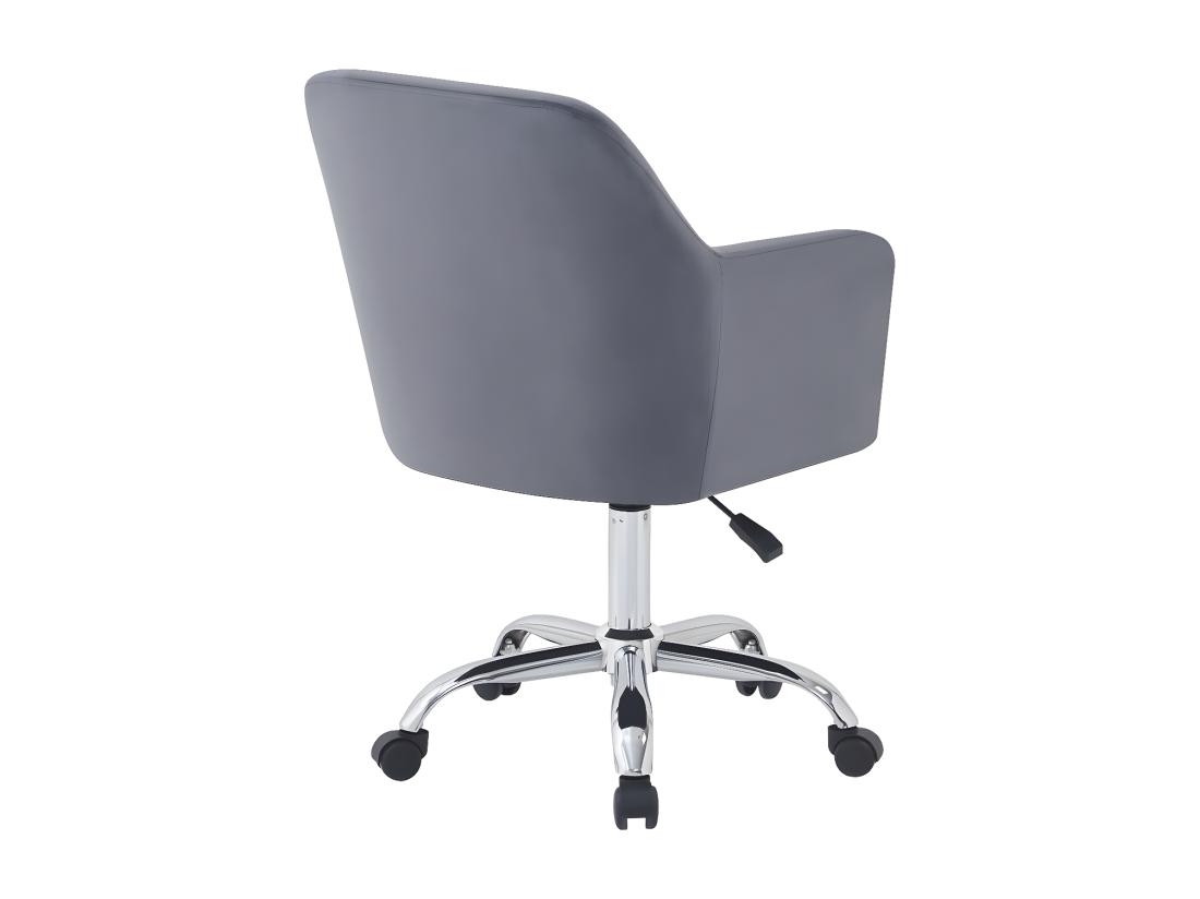 Vente Unique Chaise De Bureau En Velours Ajustable "Ophélie" - Gris