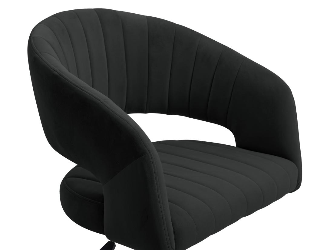 Vente Unique Chaise De Bureau En Velours - Noir Et Doré - Hauteur Réglable - TIRIESI De Pascal Morabito