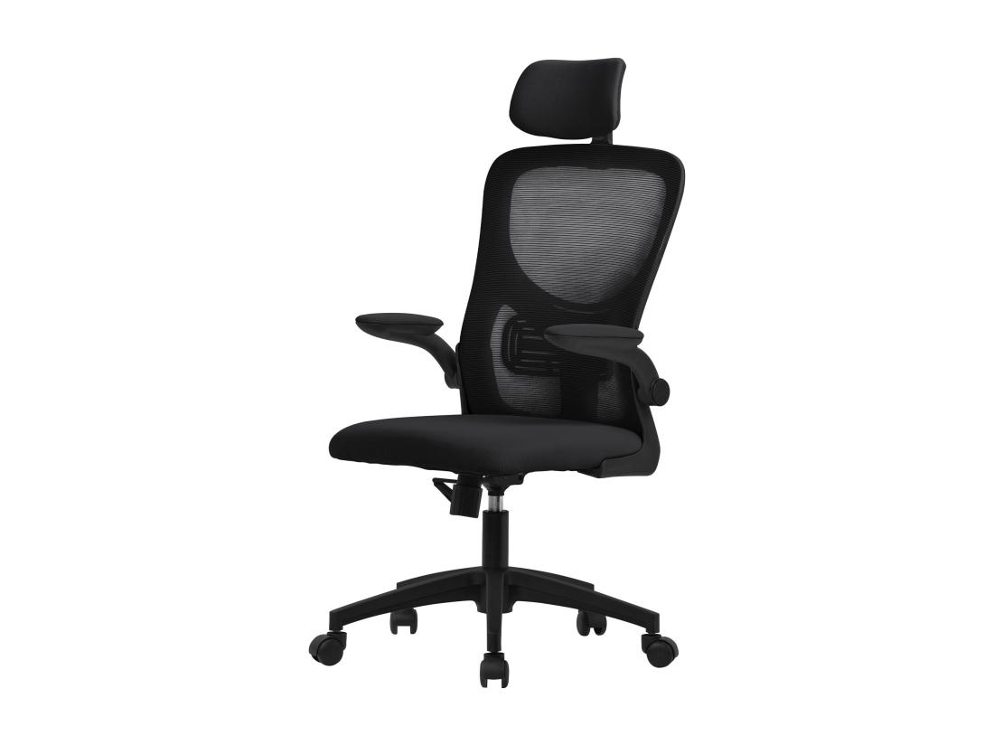 vente unique Chaise de bureau gaming ergonomique noir pivotant en maille appui-tête réglable