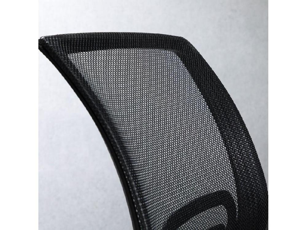 Vente Unique Chaise De Bureau PHOENIX Pivotante Et Réglable En Hauteur Tissu Mesh Avec Accoudoirs Noir