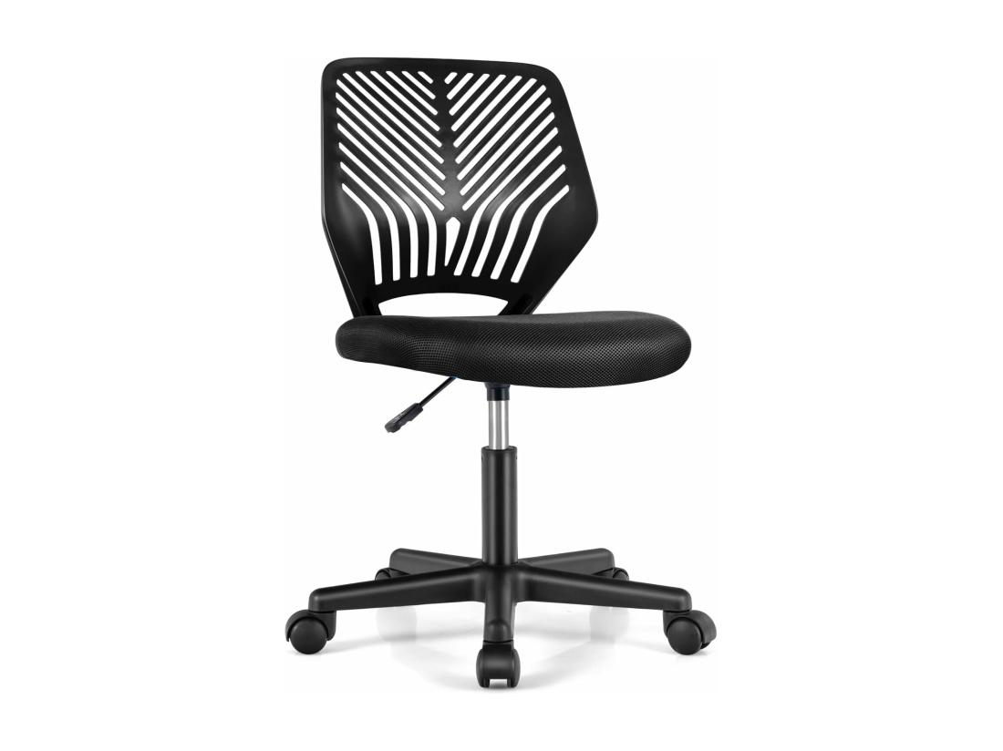 Vente Unique Chaise De Bureau Pivotante Enfants Avec Hauteur Réglable 77-89cm Siège à Roulettes Avec Dossier Ergonomique & Base à 5 Étoiles Charge 150kg Pour Enfant Adolescent Adulte(Noir)