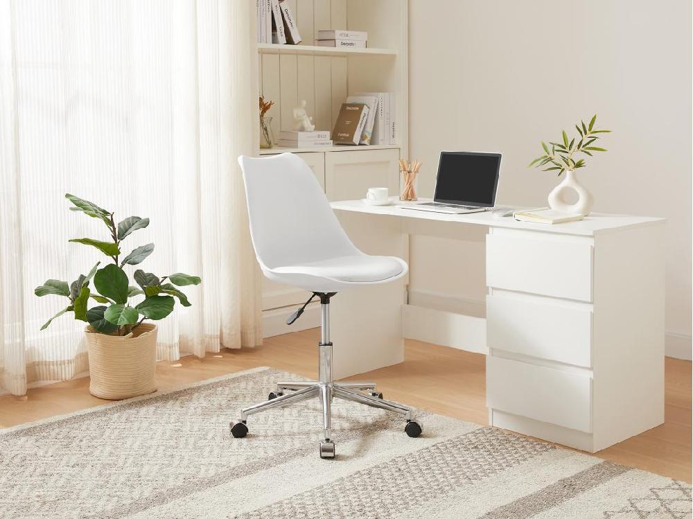 Vente Unique Chaise De Bureau - Polypropylène Et Simili - Blanc - XAFY