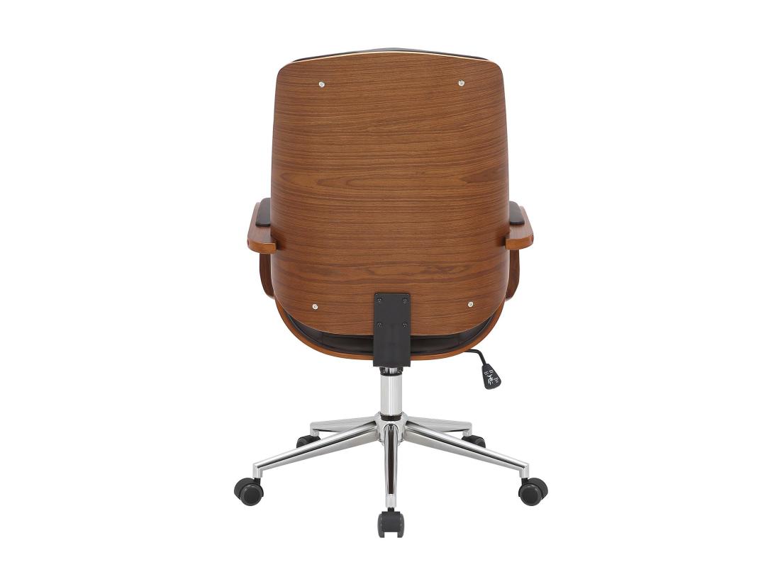 Vente Unique Chaise De Bureau - Similicuir & Antique Clair - Noyer / Marron - Yankton