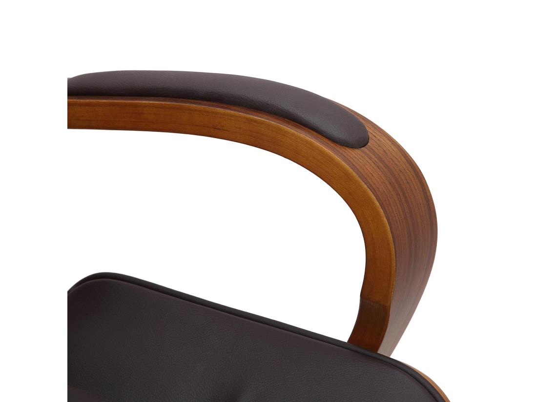 Vente Unique Chaise De Bureau - Similicuir & Antique Clair - Noyer / Marron - Yankton