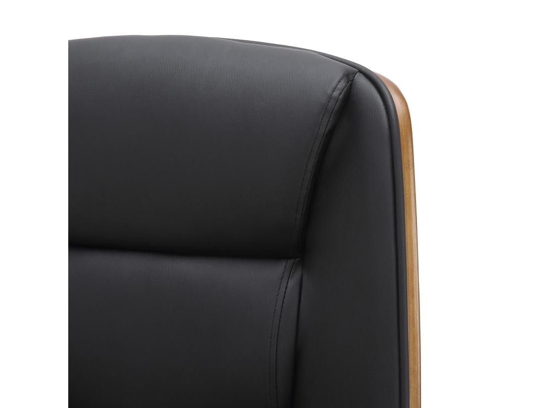 Vente Unique Chaise De Bureau - Similicuir & Antique Clair - Noyer / Noir - Yankton