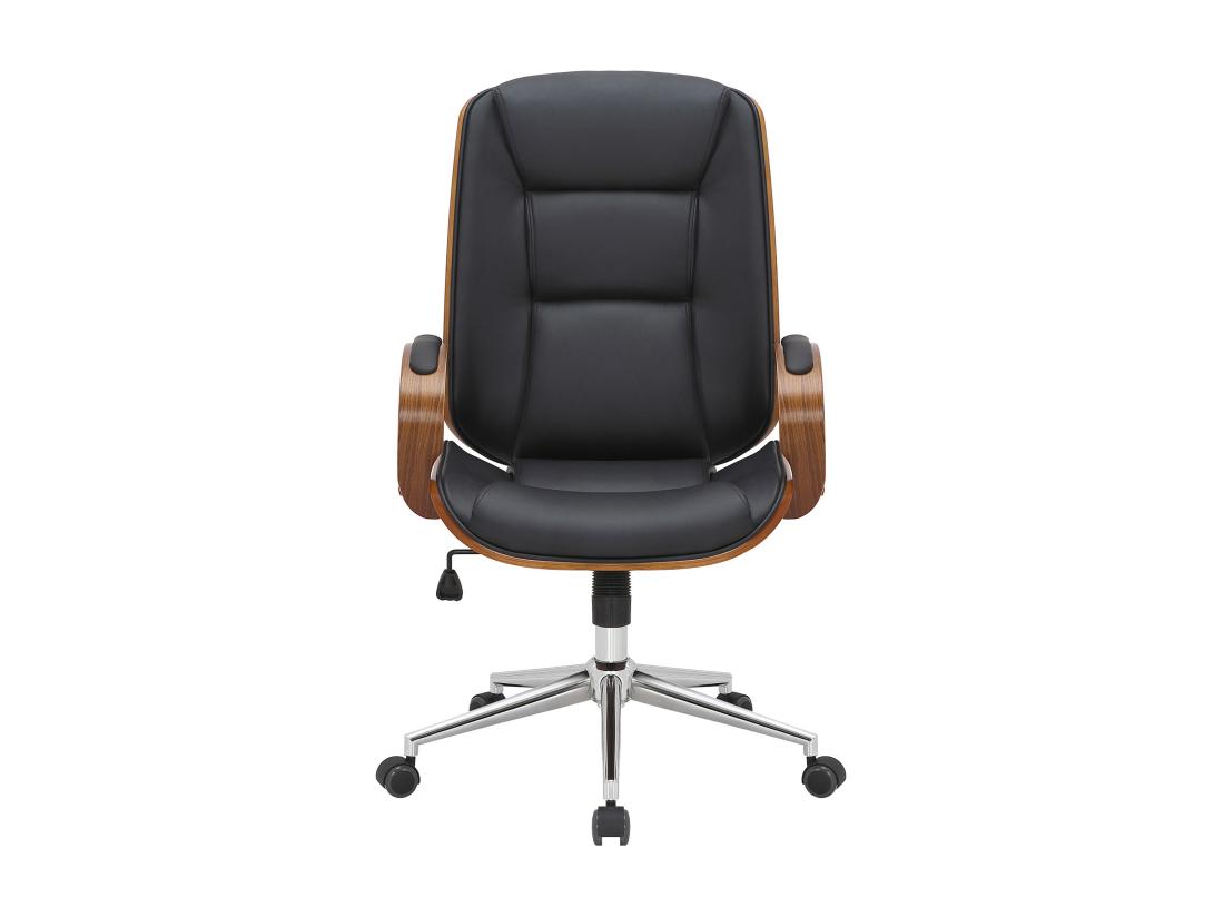 vente unique Chaise de bureau - Similicuir & Antique clair - Noyer / Noir - Yankton