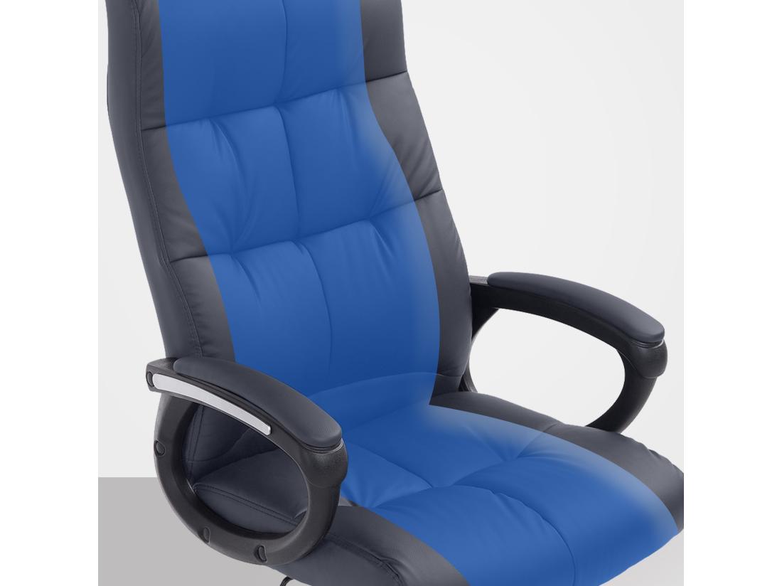 Vente Unique Chaise De Bureau - Similicuir & Métal Chromé - Gris - Poseidon