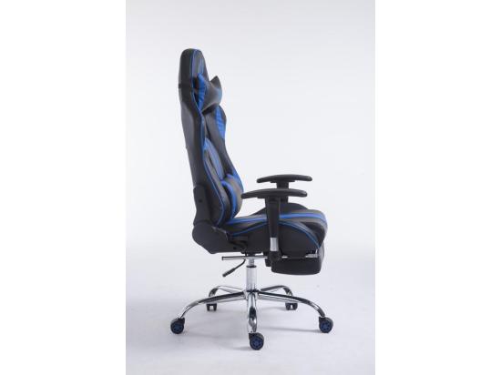 Vente Unique Chaise De Bureau - Similicuir - Noir / Bleu - Limit