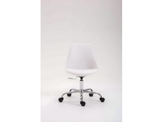 vente unique Chaise de bureau tabouret blanche 48 x 48 x 94 cm TABO10028