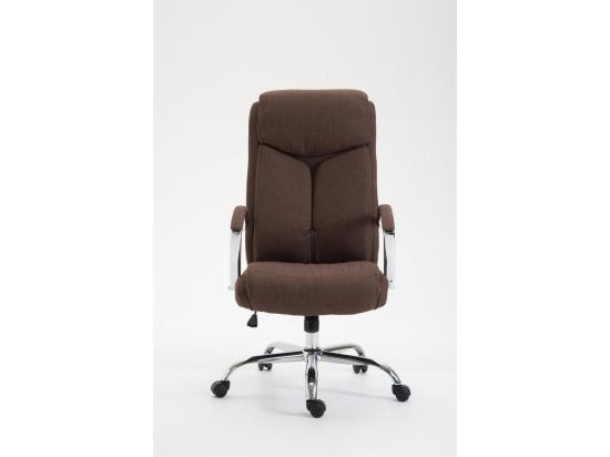 Vente Unique Chaise De Bureau - Tissu & Métal Chromé - Marron - XL Vaud