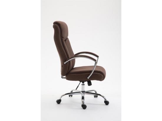 vente unique Chaise de bureau - Tissu & Métal chromé - Marron - XL Vaud