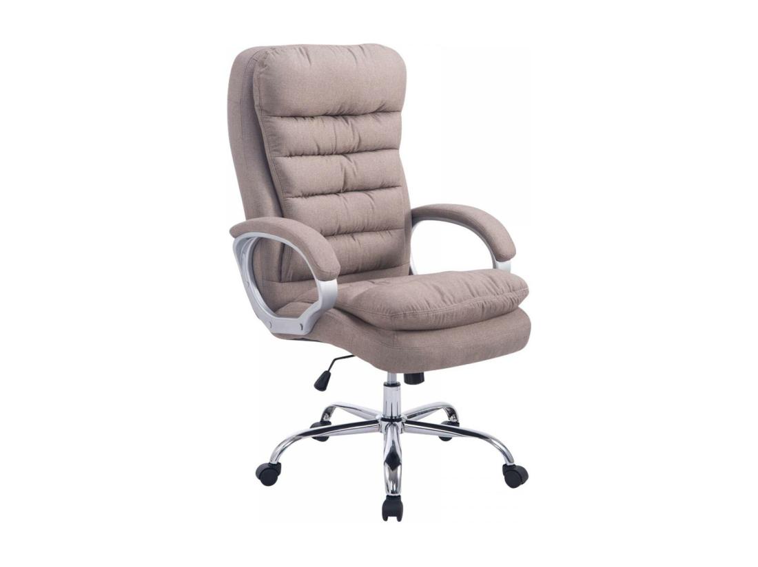 Vente Unique Chaise De Bureau - Tissu - Taupe - XXL Vancouver