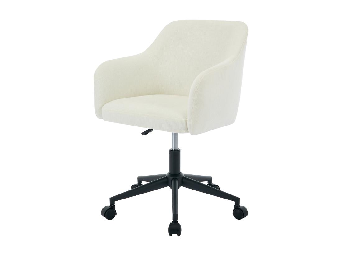 Vente Unique Chaise De Bureau - Tissu Texturé - Crème - Hauteur Réglable - MATOMI