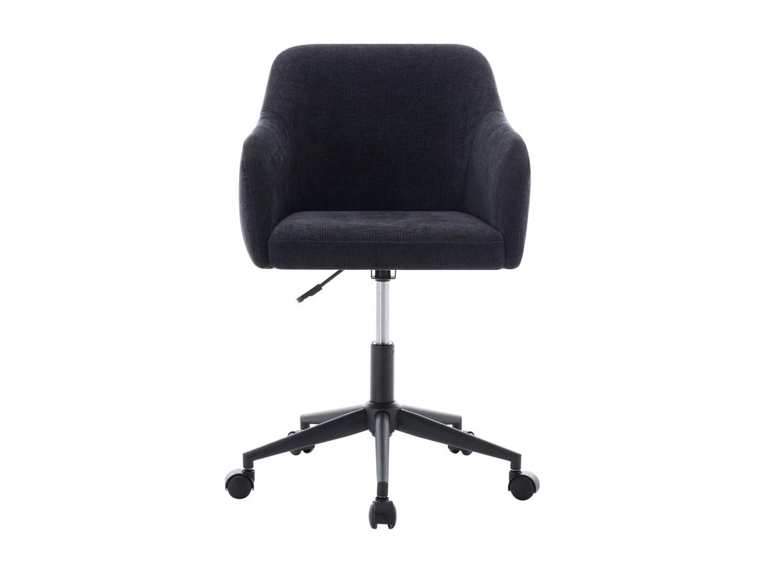 Vente Unique Chaise De Bureau - Tissu Texturé - Noir - Hauteur Réglable - MATOMI