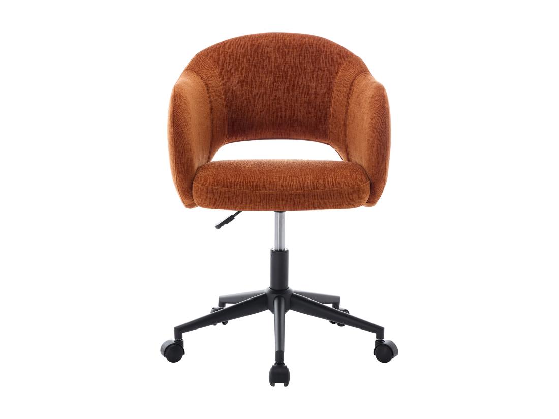 Vente Unique Chaise De Bureau - Tissu Texturé - Terracotta - ACACILIO