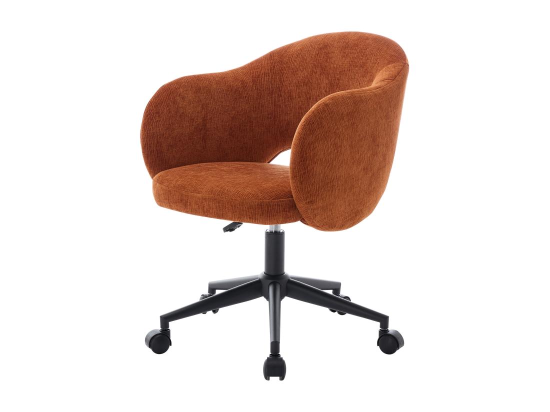 Vente Unique Chaise De Bureau - Tissu Texturé - Terracotta - ACACILIO