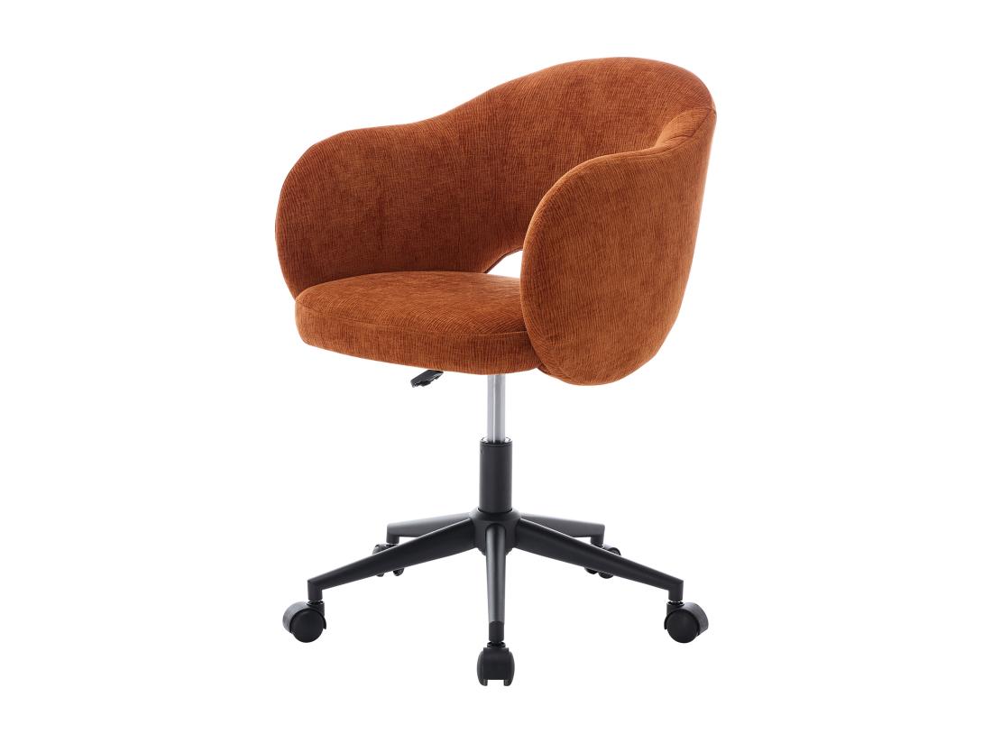 Vente Unique Chaise De Bureau - Tissu Texturé - Terracotta - ACACILIO