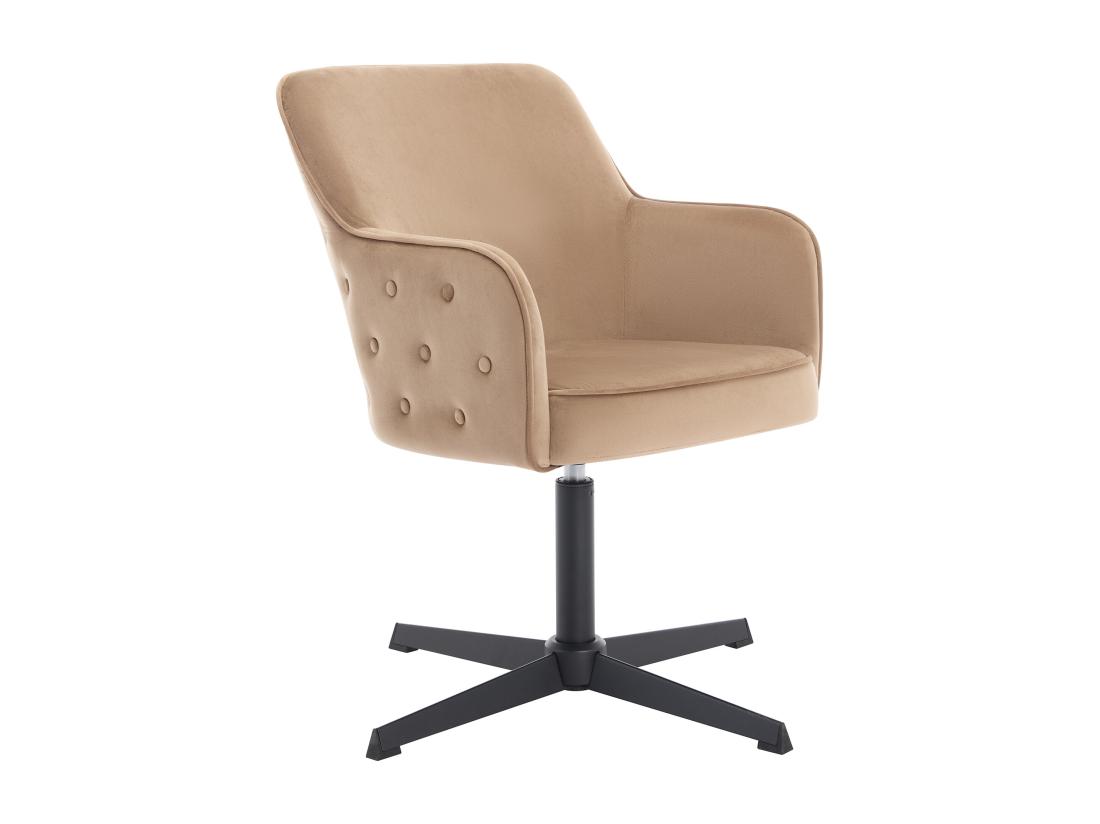 Vente Unique Chaise De Bureau - Velours - Beige Et Noir - CAPULI De Pascal Morabito