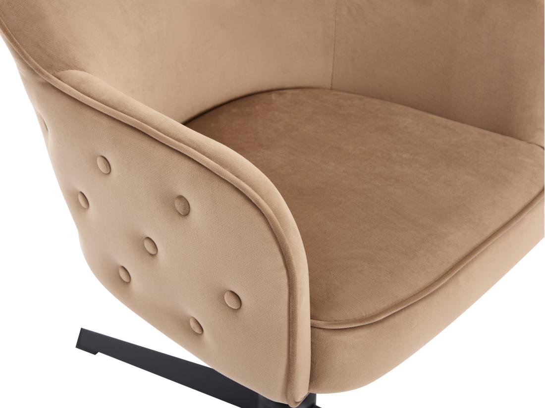 Vente Unique Chaise De Bureau - Velours - Beige Et Noir - CAPULI De Pascal Morabito