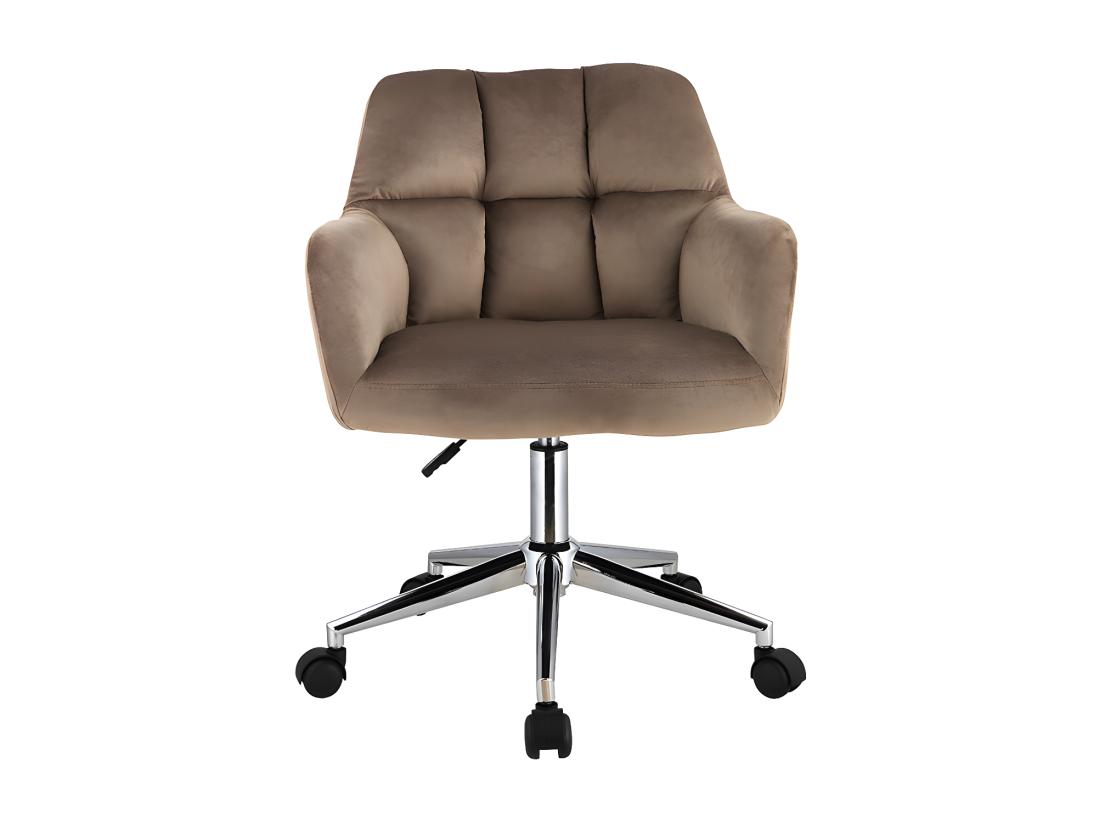 Vente Unique Chaise De Bureau - Velours - Beige - Hauteur Réglable - PEGA De Pascal Morabito