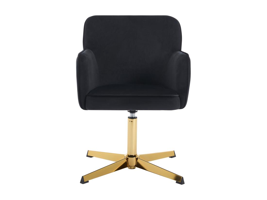 Vente Unique Chaise De Bureau - Velours - Noir Et Doré - CAPULI De Pascal Morabito