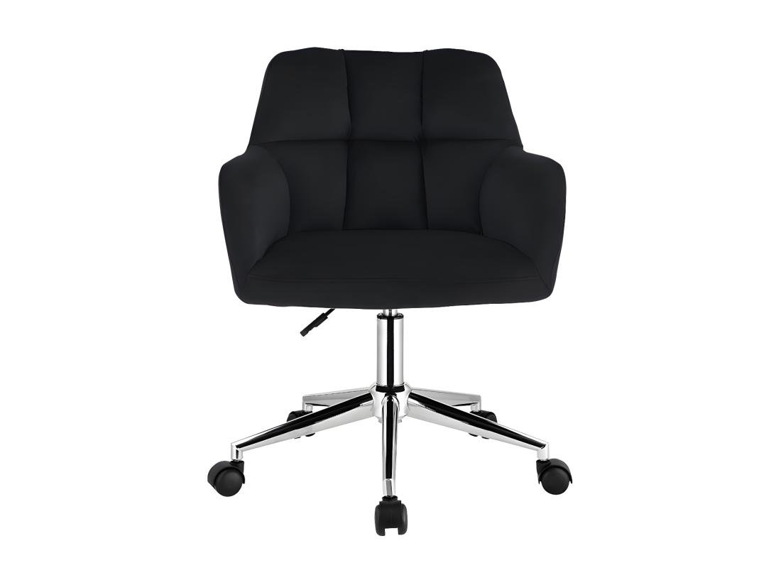 Vente Unique Chaise De Bureau - Velours - Noir - Hauteur Réglable - PEGA De Pascal Morabito