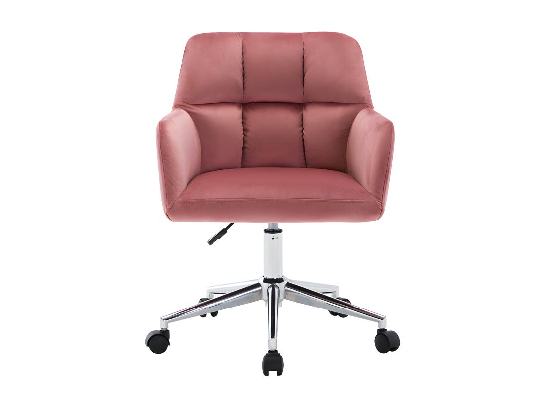 Vente Unique Chaise De Bureau - Velours - Rose - Hauteur Réglable - PEGA De Pascal Morabito