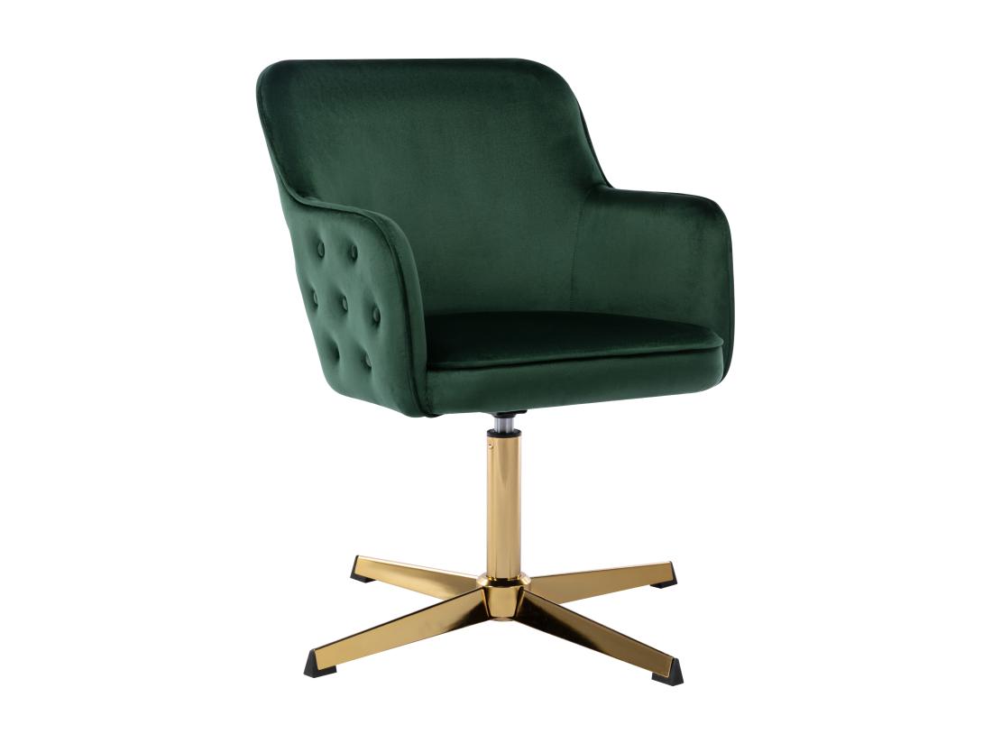 Vente Unique Chaise De Bureau - Velours - Vert Et Doré - CAPULI De Pascal Morabito