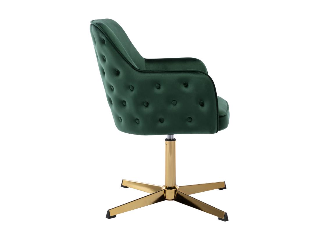 Vente Unique Chaise De Bureau - Velours - Vert Et Doré - CAPULI De Pascal Morabito