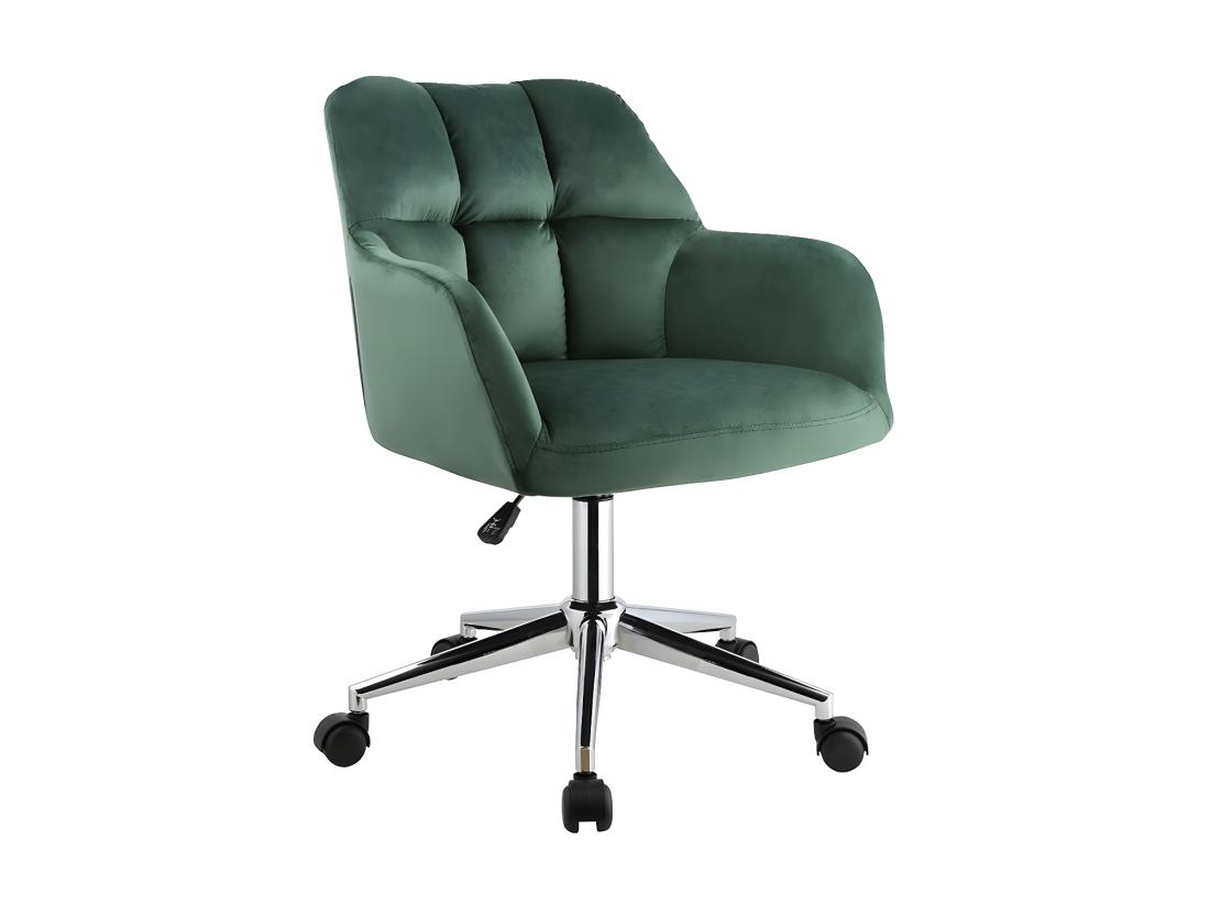Vente Unique Chaise De Bureau - Velours - Vert - Hauteur Réglable - PEGA De Pascal Morabito