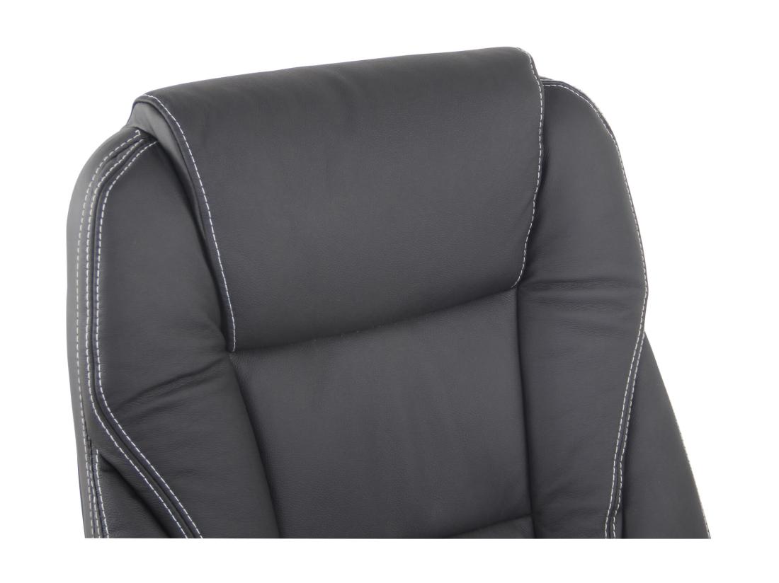 Vente Unique Chaise De Bureau - Véritable Cuir - Noir - Pacific