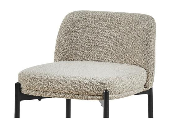 Vente Unique Chaise De Comptoir ELISE – Couleur Sable – Pieds En Métal – Hauteur 85 Cm – Style Moderne