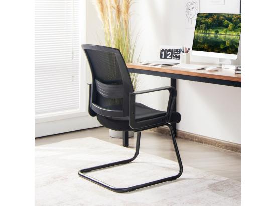 Vente Unique Chaise De Conférence Lot De 2 Chaise Ergonomique En Maille à Dossier Moyen Avec Siège Rembourré Charge Max 136 Kg