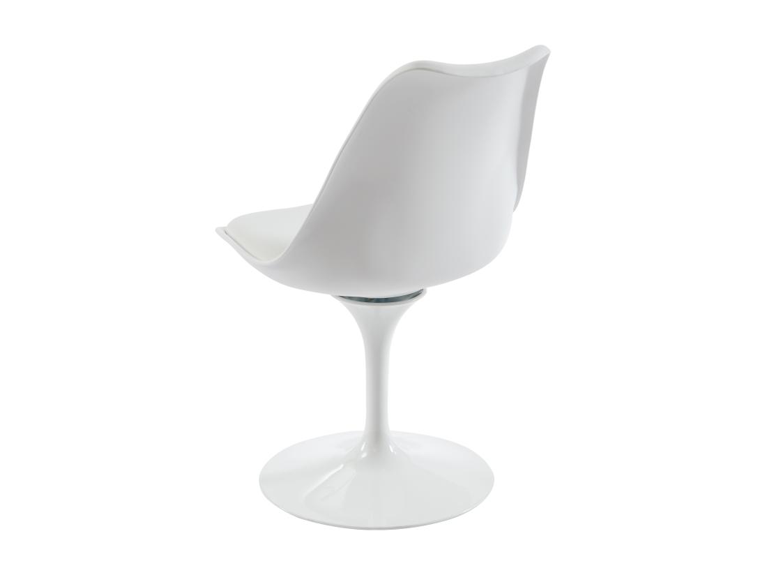 Vente Unique Chaise En Polypropylène Tissu Et Métal - Blanc - XAFY