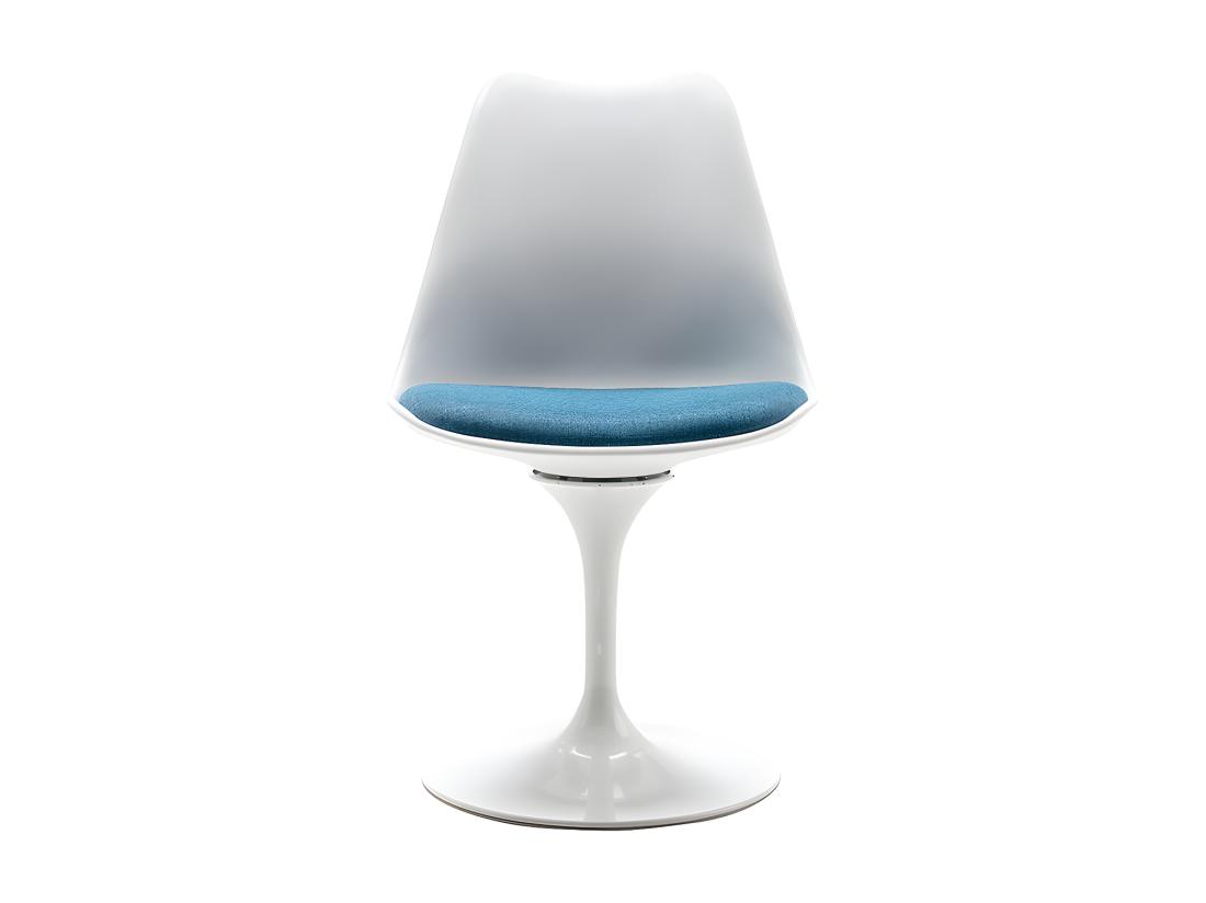 Vente Unique Chaise En Polypropylène Tissu Et Métal - Bleu Et Blanc - XAFY