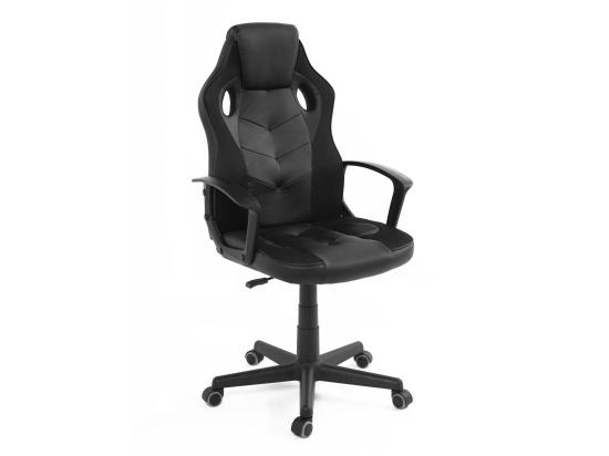 Vente Unique Chaise Gamer Junior Simili Cuir Hauteur Réglable Pivotant Roulettes SENA-E (Noir)