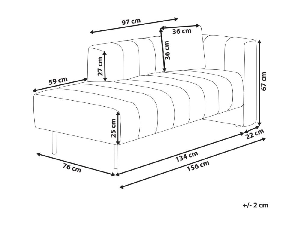 Vente Unique Chaise Longue Côté Droit En Similicuir Vegan Blanc Cassé LANNILS