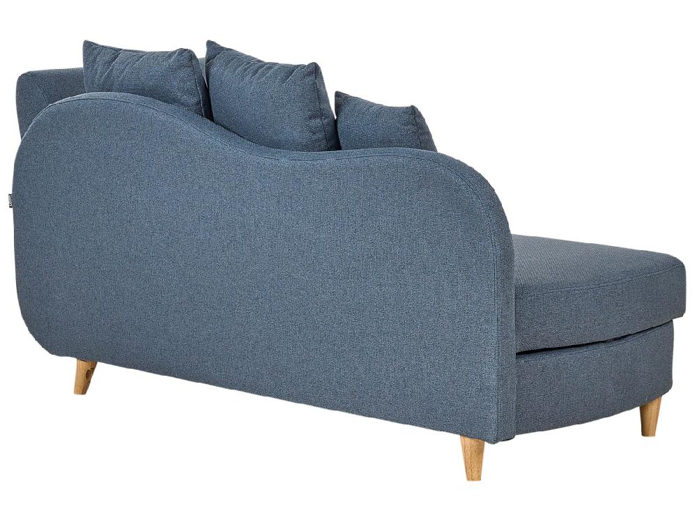 Vente Unique Chaise Longue Côté Droit En Tissu Bleu MERI II