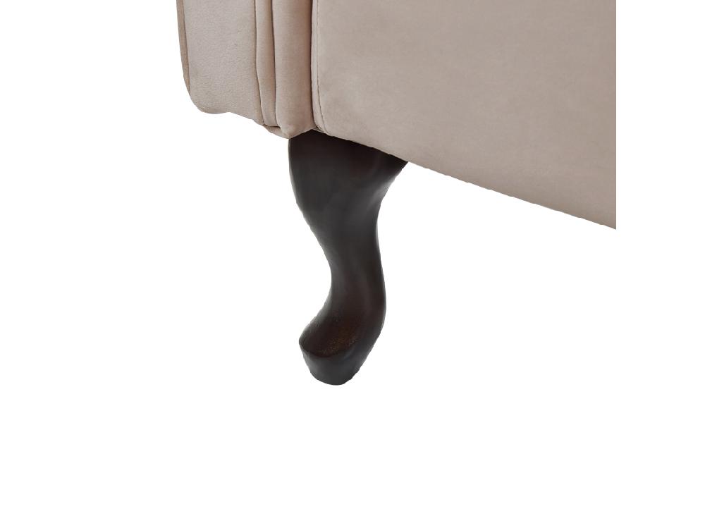 Vente Unique Chaise Longue Côté Droit En Velours Beige LATTES