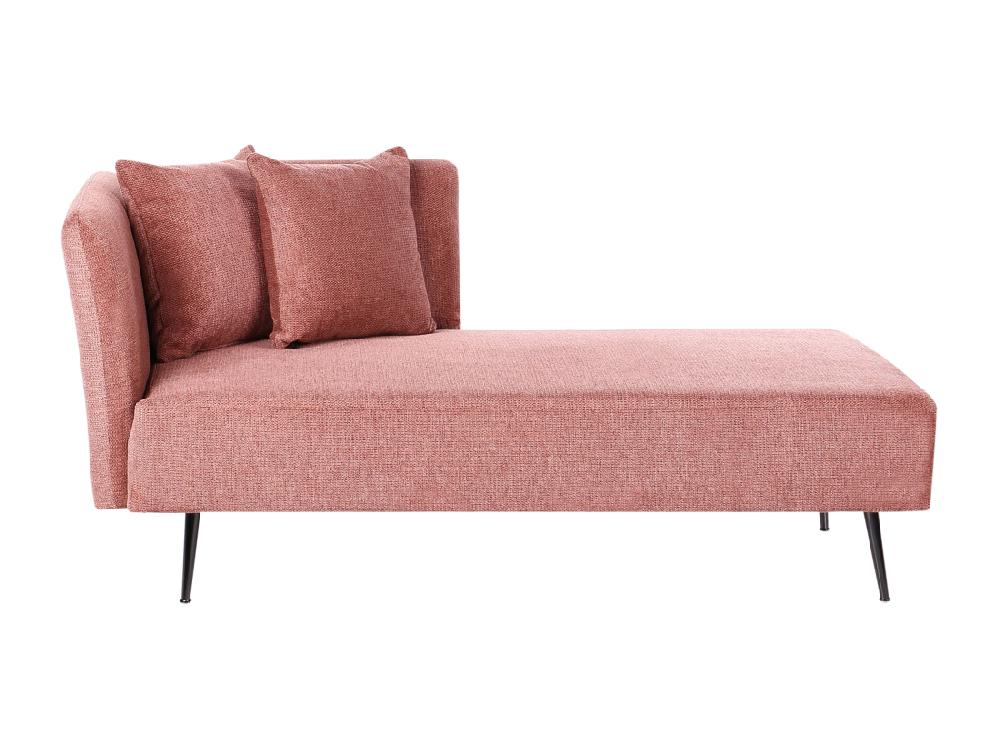 vente unique Chaise longue côté droite en tissu rouge RIOM