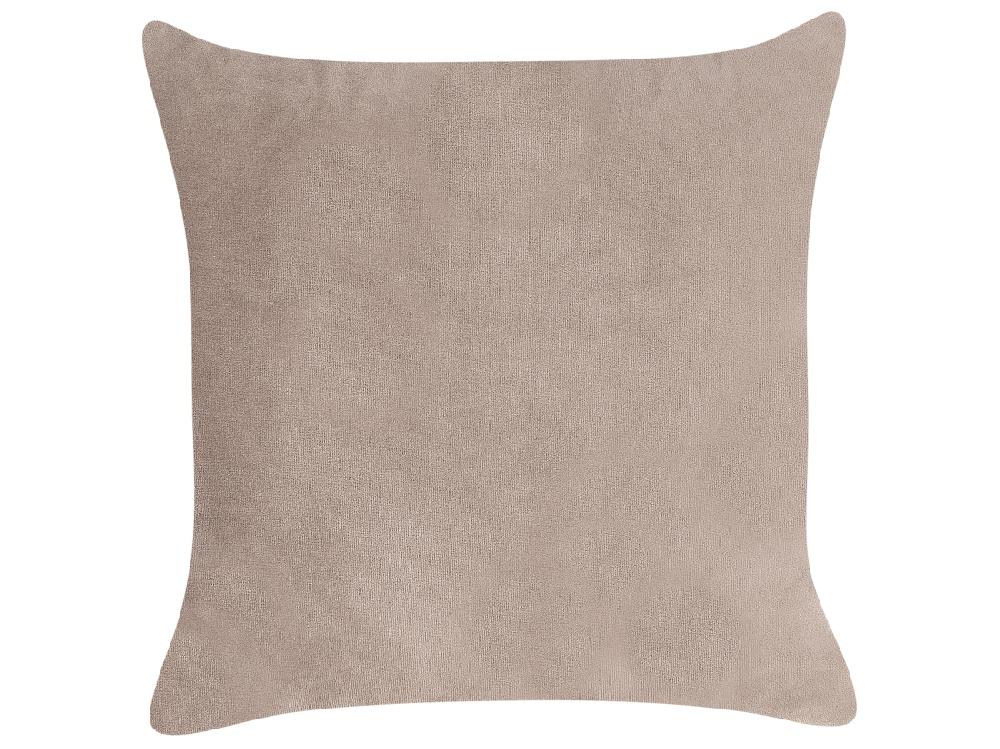 Vente Unique Chaise Longue Côté Droite En Velours Taupe CHAUMONT