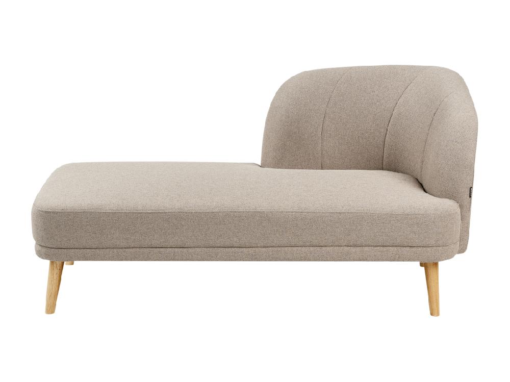Vente Unique Chaise Longue En Tissu Côté Droit Marron Clair TANLAY