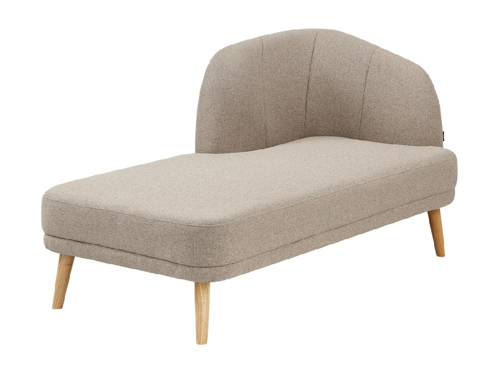 Vente Unique Chaise Longue En Tissu Côté Droit Marron Clair TANLAY