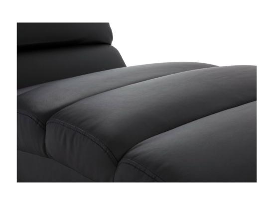 Vente Unique Chaise Longue / Fauteuil Design Noir Et Acier Chromé TAYLOR