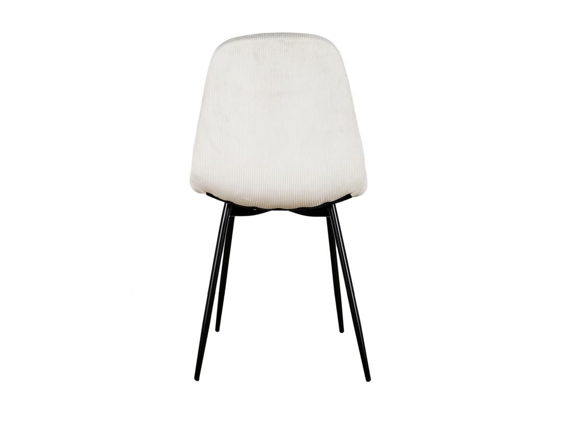 Vente Unique Chaise Velours Cotele Giulia Gris Clair - Lot De 4