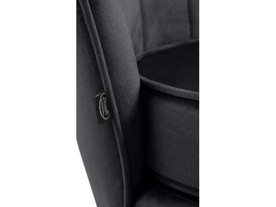 Vente Unique Chaises Avec Accoudoirs - Velours - Noir - Rosita