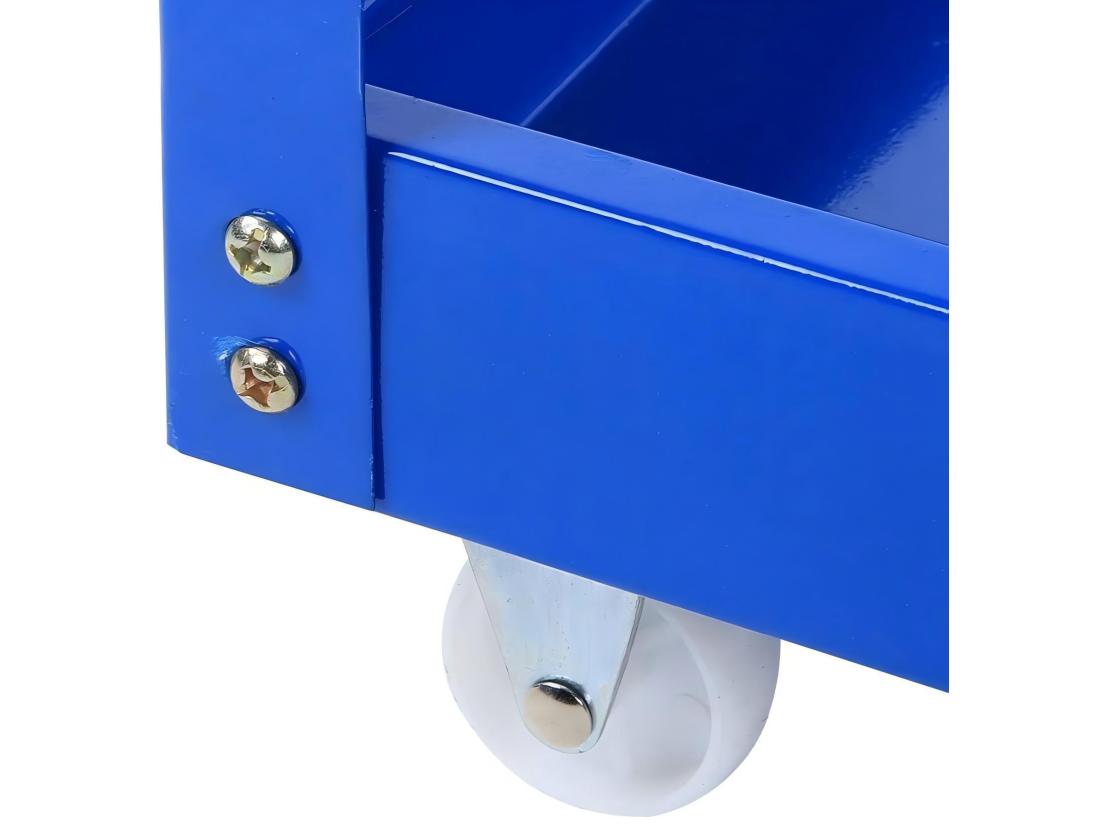 Vente Unique Chariot à Outils Pour Atelier Stockage D'outils Roue Caoutchouc Solide Max200kg 66x36x74cm