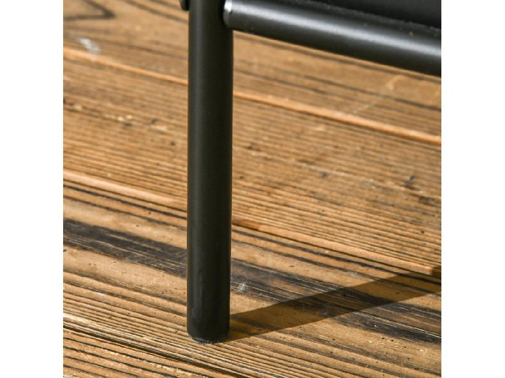 Vente Unique Chariot - Porte Bûches - Range Bûches - Multi-accessoires Avec 2 Roulettes Métal Noir